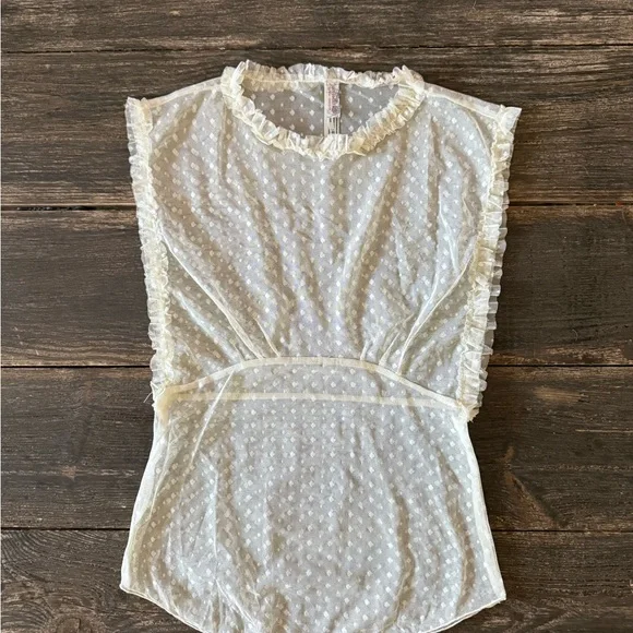 Free People Sleeveless Lace Ruffle Top - Picture 12 of 13